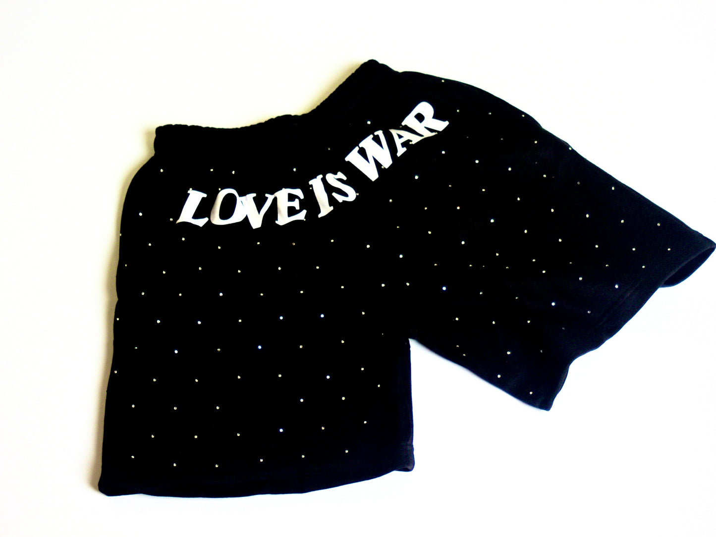 Black Rhinestone Shorts