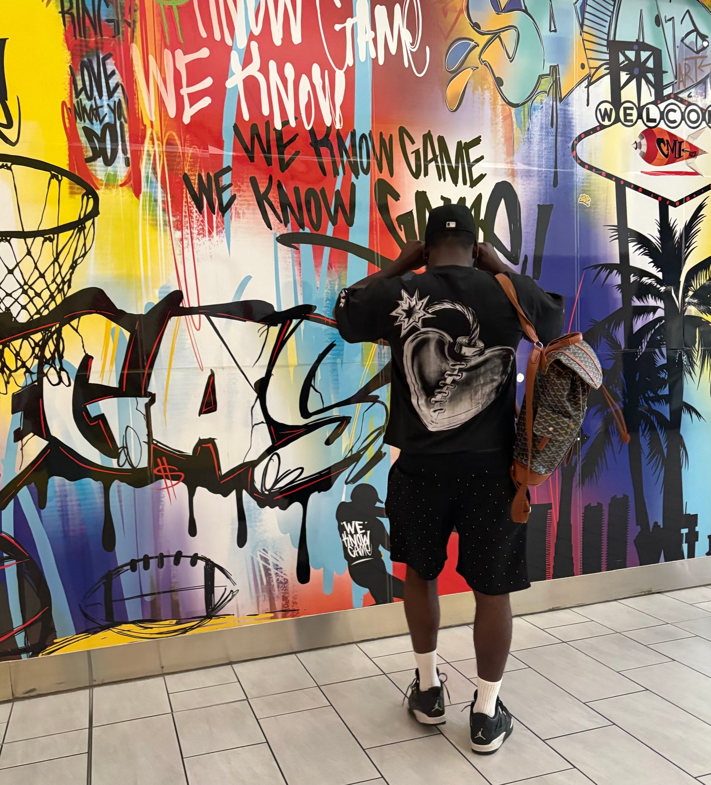 Black Crop Graphic T Shirt