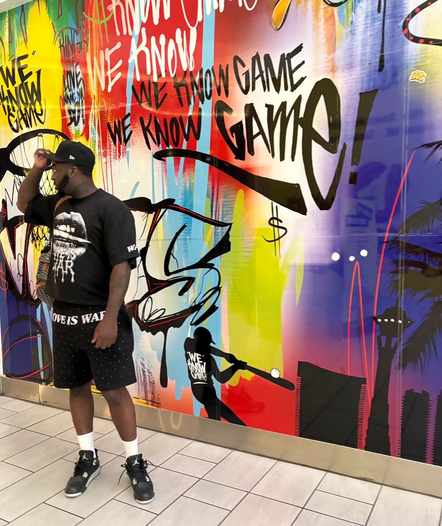 Black Crop Graphic T Shirt